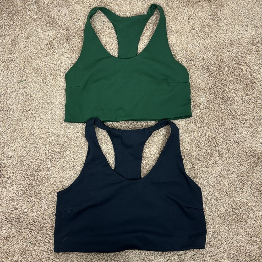 Zella Sports Bra Brami‎ Crop Top Bundle Medium Large Black Green Scoop Bras